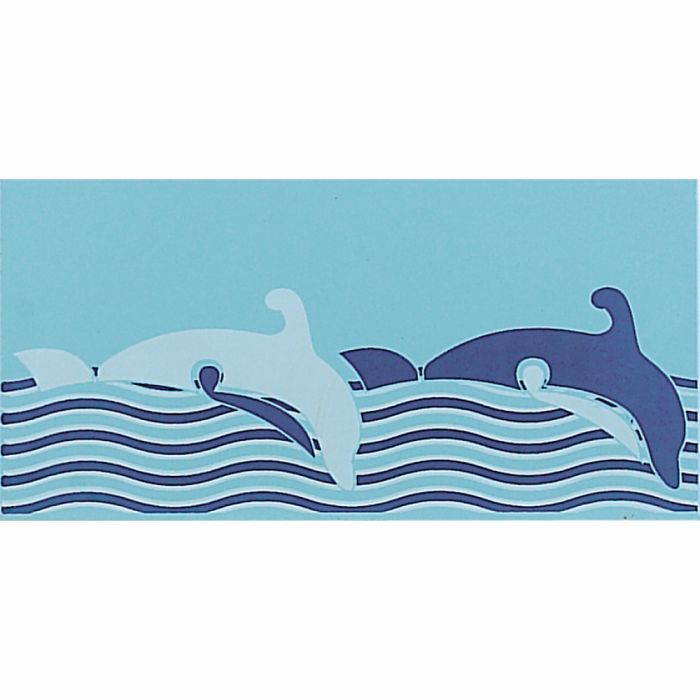 بلاط مسابح 12×24×0.9 سم - أزرق فاتح