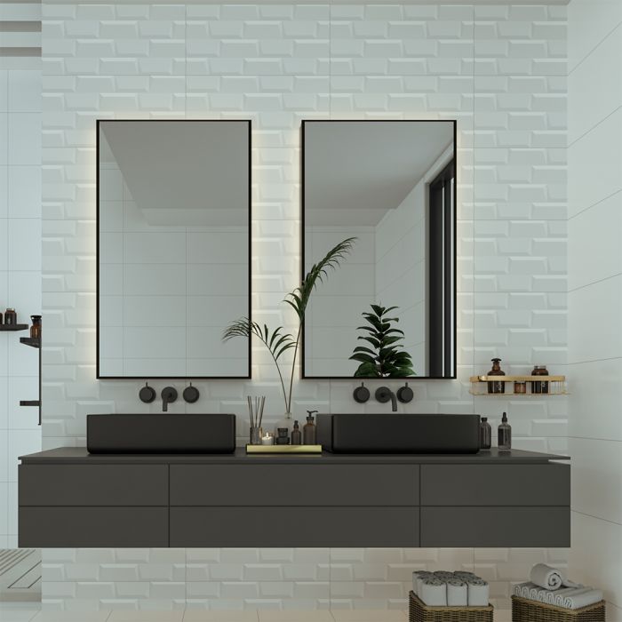 بلاط ديكور جدران 30×60×0.9 سم - أبيض