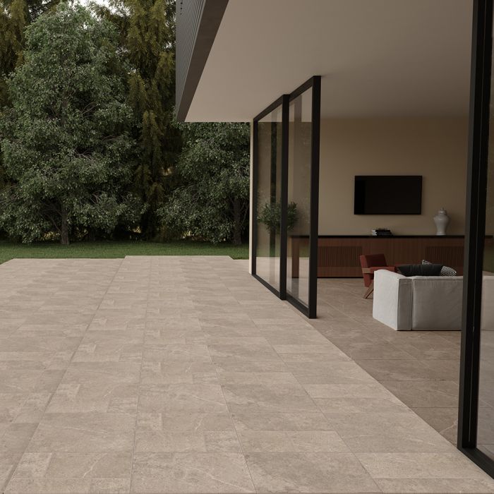 بلاط ديكور أرضيات 60×60×1.5 سم - بني فاتح 