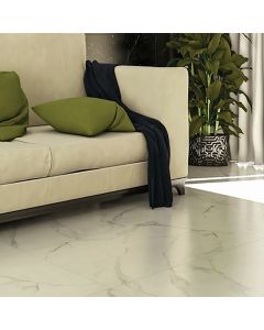 بلاط أرضيات بورسلان 60×120×1.0 سم - أبيض رخامي